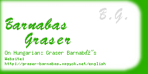 barnabas graser business card